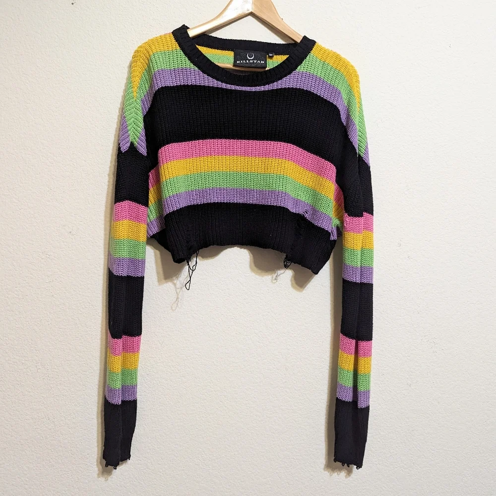 Killstar Multicolor Striped Sweater - Picture 3 of 8